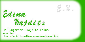 edina wajdits business card